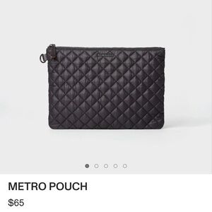 MZ Wallace quilted black pouch